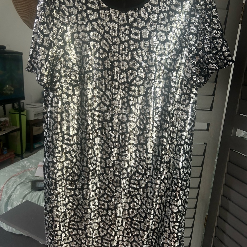 MICHAEL Michael Kors Metallic Floral Midi Dress